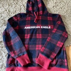 Red/Navy Plaid American Eagle Sweatshirt